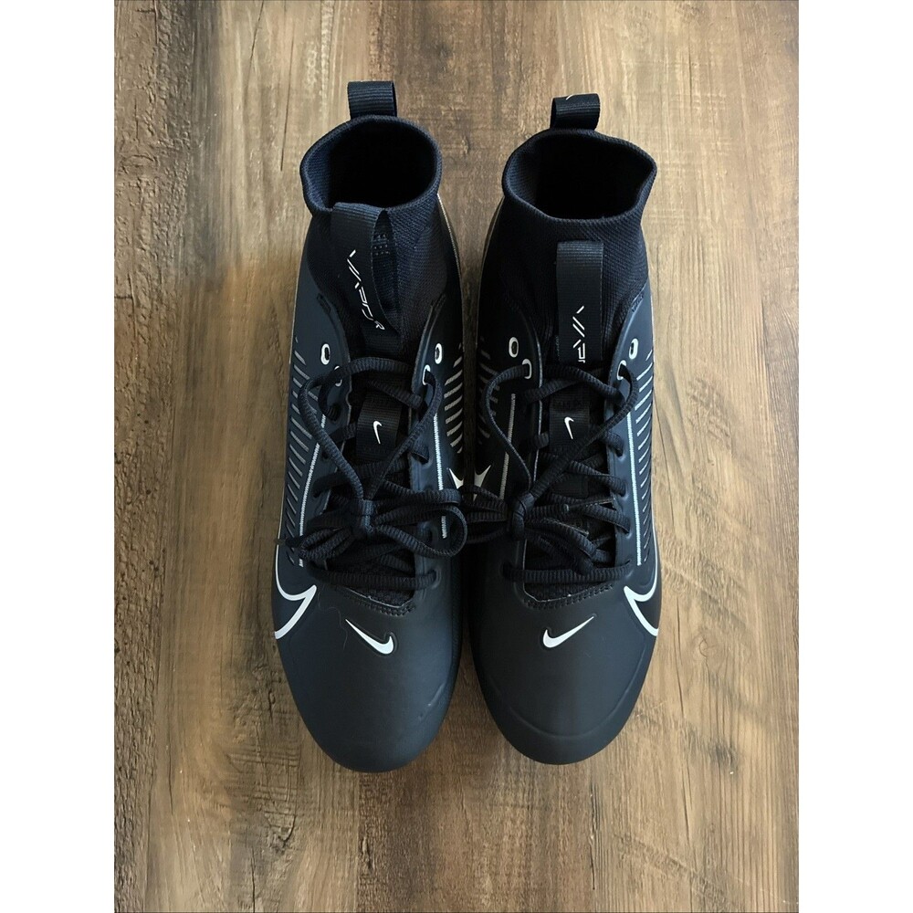 Nike Vapor Edge Pro 360 2 Black Grey Football Cleats Men Size 10.5 DA5456-010 - Picture 3 of 6
